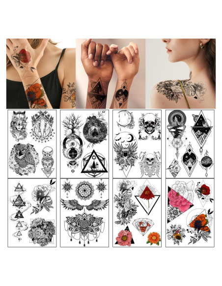 Tatuajes Temporales Yazhiji 32 Hojas Diseño Variado Tatuajes Temporales Yazhiji 32 Hojas Diseño Variado
