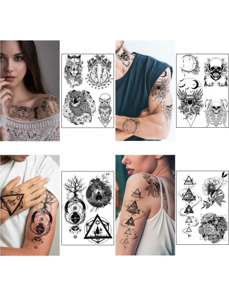 Tatuajes Temporales Yazhiji 32 Hojas Diseño Variado Tatuajes Temporales Yazhiji 32 Hojas Diseño Variado