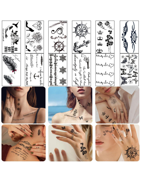 Tatuajes Temporales Yazhiji 32 Hojas Diseño Variado Tatuajes Temporales Yazhiji 32 Hojas Diseño Variado