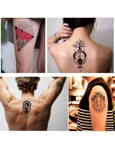 Tatuajes Temporales Yazhiji 32 Hojas Diseño Variado
