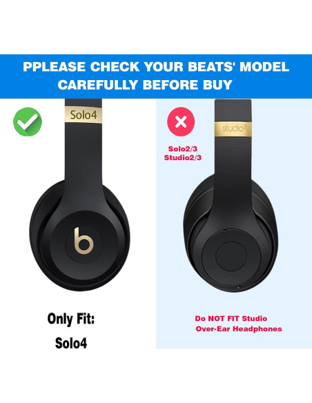 Almohadillas de Reemplazo Beats Solo4 - Cuero PU y Espuma Almohadillas de Reemplazo Beats Solo4 - Cuero PU y Espuma