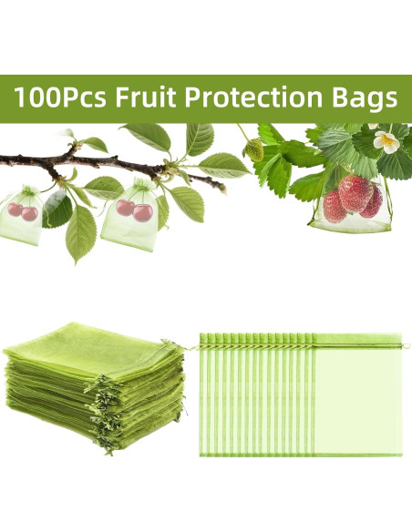 Bolsas de Protección de Frutas QenFree 10.16x15.24 cm 100pcs Bolsas de Protección de Frutas QenFree 10.16x15.24 cm 100pcs