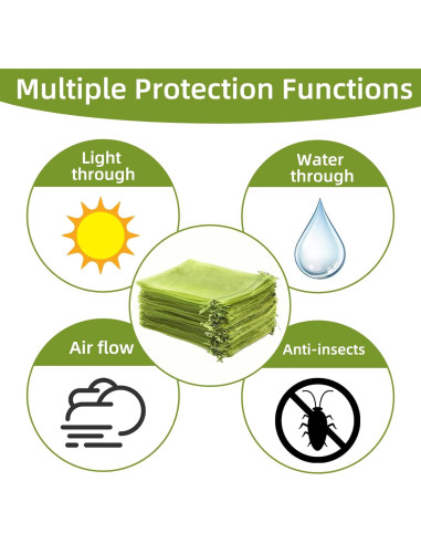Bolsas de Protección de Frutas QenFree 10.16x15.24 cm 100pcs