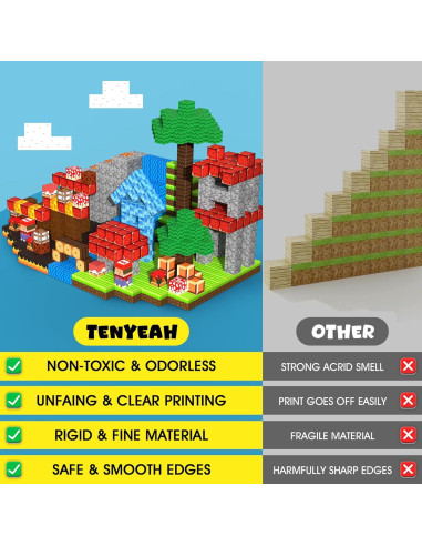 Juego de Bloques Magnéticos TENYEAH 64 Piezas para Niños 3+