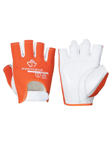 Guantes Vibrastop Superior de Piel de Cabra Mitad de Dedo Mediano