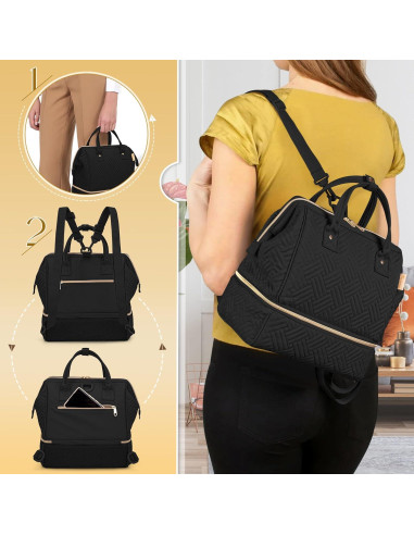 Mochila Fasrom para Extractor de Leche con Nevera Negra