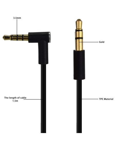 Cable de audio de reemplazo Arzweyk 1.4m con micrófono para Beats Cable de audio de reemplazo Arzweyk 1.4m con micrófono para Beats