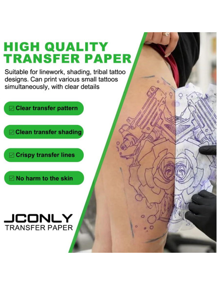 Papel de Transferencia para Tatuajes Jconly A4 50 Hojas Papel de Transferencia para Tatuajes Jconly A4 50 Hojas