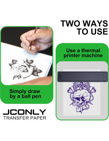 Papel de Transferencia para Tatuajes Jconly A4 50 Hojas