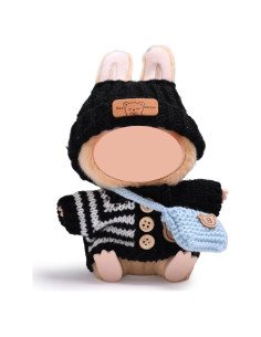 Conjunto de Ropa para Muñecas de 17cm - 3 Piezas Negro