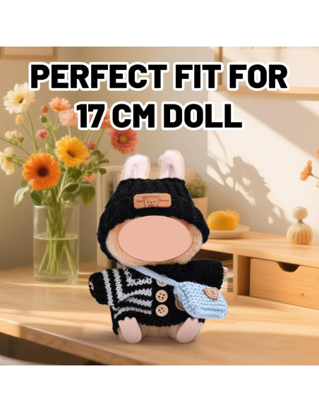 Conjunto de Ropa para Muñecas de 17cm - 3 Piezas Negro Conjunto de Ropa para Muñecas de 17cm - 3 Piezas Negro