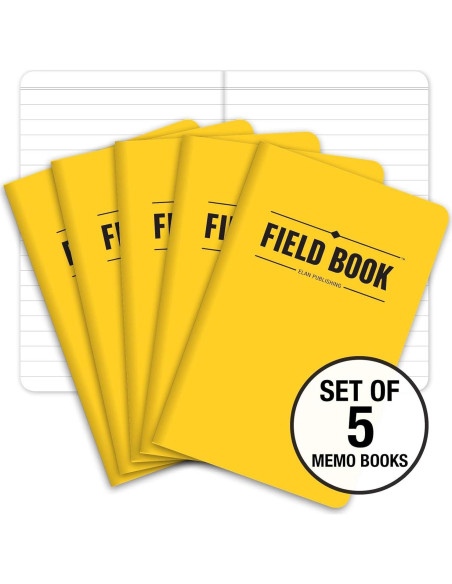 Cuaderno de Campo Elan Publishing Amarillo Rayado Paquete 5 Cuaderno de Campo Elan Publishing Amarillo Rayado Paquete 5