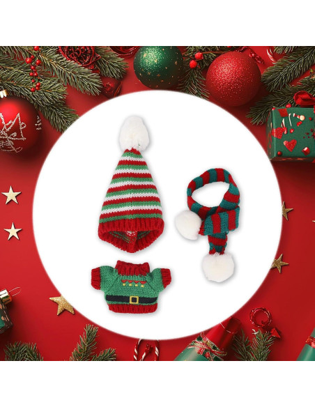 Conjunto de Ropa de Navidad para Muñeca Fukaisu 15cm/17cm Conjunto de Ropa de Navidad para Muñeca Fukaisu 15cm/17cm