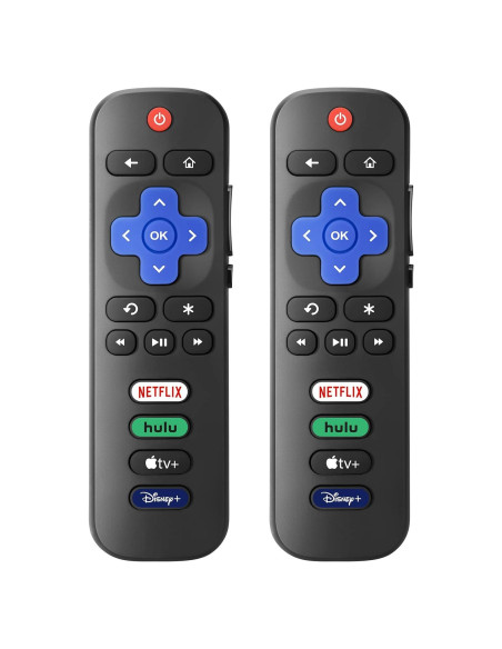 Pack de 2 Controles Remotos LOUTOC para Roku TV - Compatible TCL, Hisense Pack de 2 Controles Remotos LOUTOC para Roku TV - Compatible TCL, Hisense