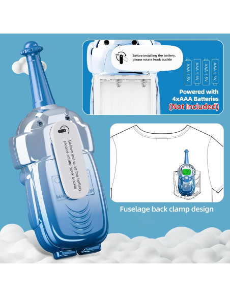 Walkie Talkies para Niños VARLEA 2 Paquete Alcance 3KM Walkie Talkies para Niños VARLEA 2 Paquete Alcance 3KM