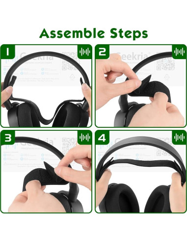Almohadilla de Banda de Reemplazo Geekria para SteelSeries Arctis 5 y 3 - Negro