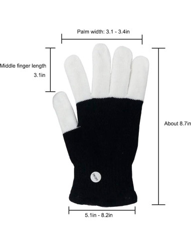 Guantes LED Coloridos Luwint para Adultos y Niños - 6 Modos