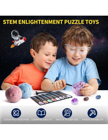 Kit de Excavación de Gemas GobiDex para Niños 6-12 Años