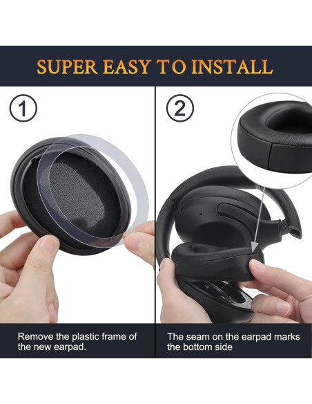 Almohadillas SOULWIT para Auriculares Sony WH-XB900N - Negro Almohadillas SOULWIT para Auriculares Sony WH-XB900N - Negro