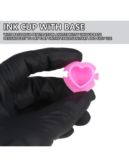 200 Tazas de Tinta Desechables para Tatuajes IFERO - Corazón Negro 200 Tazas de Tinta Desechables para Tatuajes IFERO - Corazón Negro
