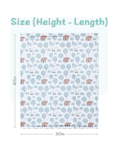 Manta para Bebés QSTEHEML Oso 76x102cm Doble Capa Suave