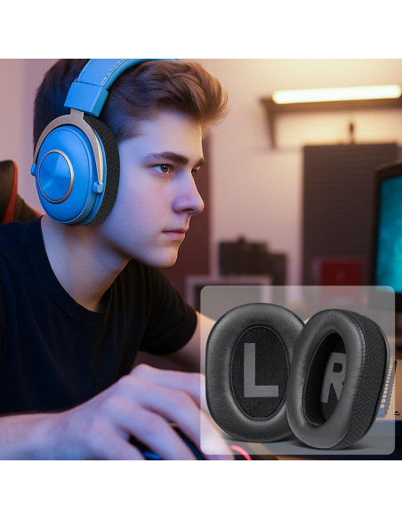 Almohadillas de Piel de Cordero SOULWIT para Logitech G Pro - Negro Almohadillas de Piel de Cordero SOULWIT para Logitech G Pro - Negro