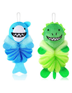 Esponjas de Baño para Niños Nuenen 2 Pcs Animales Exfoliantes