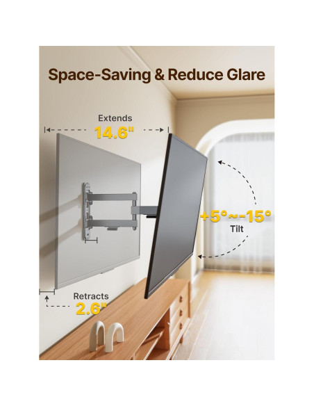 Soporte de Pared para TV monTEK 13-43" Movimiento Completo Soporte de Pared para TV monTEK 13-43" Movimiento Completo