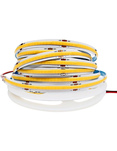 Tira LED COB 24V ZFB 5m 1600 LEDs Blanco Cálido 3000K Tira LED COB 24V ZFB 5m 1600 LEDs Blanco Cálido 3000K