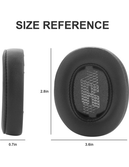 Almohadillas de Reemplazo para Auriculares JBL Live 500BT - Gel Refrigerante y Espuma de Memoria (Negro) Almohadillas de Reemplazo para Auriculares JBL Live 500BT - Gel Refrigerante y Espuma de Memoria (Negro)