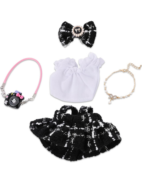 Conjunto de Ropa para Muñeca 17cm Vivrerizo - Chic Negro Conjunto de Ropa para Muñeca 17cm Vivrerizo - Chic Negro