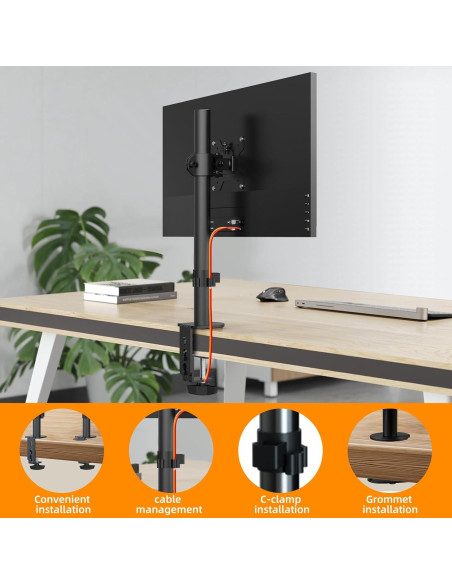 Soporte de Monitor Pholiten Ajustable 13-32" hasta 9.07kg Soporte de Monitor Pholiten Ajustable 13-32" hasta 9.07kg