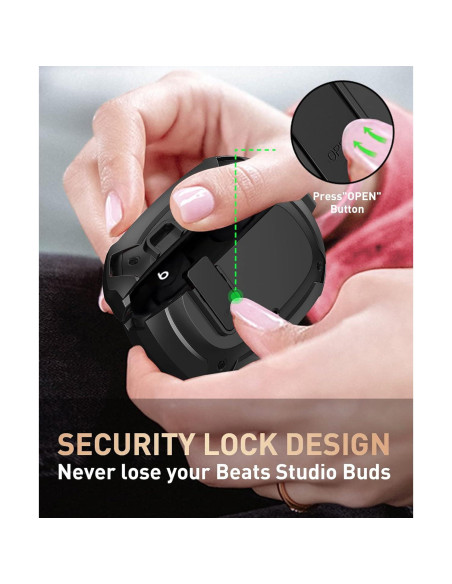 Funda Protectora OTOPO para Beats Studio Buds 2021/2023 - Negro Funda Protectora OTOPO para Beats Studio Buds 2021/2023 - Negro