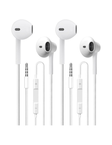Auriculares con cable CLIPSUN 2 Paquetes con micrófono 3.5mm