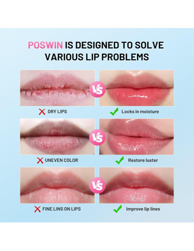 Mascarilla Labial Nocturna POSWIN 15g - Hidratación y Colágeno