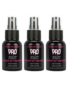 KleanColor Pro Sealer Spray Fijador de Maquillaje Mate - 3 Unidades
