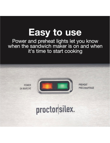 Máquina de Sándwiches Proctor Silex Deluxe Acero Inoxidable