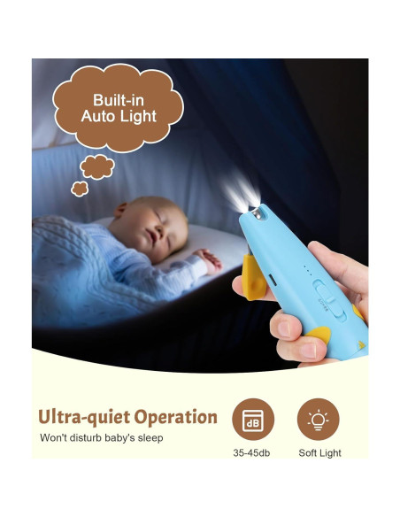 Cortador de Uñas Eléctrico Lictin 2 en 1 para Bebés con Luz Cortador de Uñas Eléctrico Lictin 2 en 1 para Bebés con Luz