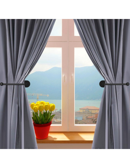Soportes Adhesivos para Cortinas CroBlissful 2 Pcs Negro Soportes Adhesivos para Cortinas CroBlissful 2 Pcs Negro