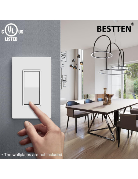 Interruptores de Luz Decorativos BESTTEN 3 Vías Paquete de 10 Interruptores de Luz Decorativos BESTTEN 3 Vías Paquete de 10