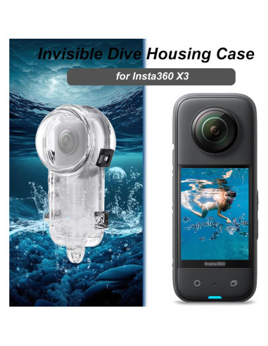 Funda de Buceo Invisible SRUIM para Insta360 X3 - Impermeable 50m
