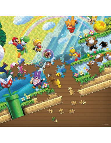 Rompecabezas Super Mario Caos y Diversión 1000 Piezas 48x69 cm