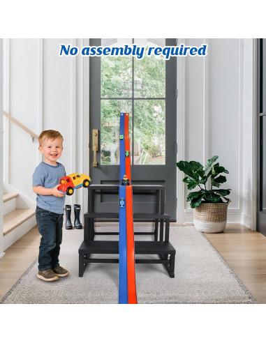 Juego de Pista de Carreras Flexible 4.57m LEEUDCOI Azul y Rojo