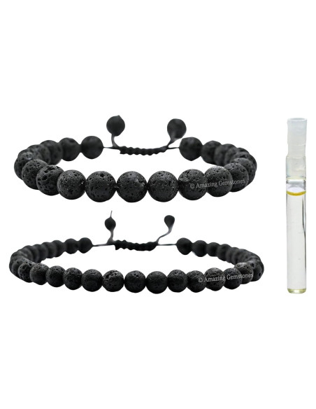 Conjunto Pulsera y Tobillera de Lava con Aceite Esencial Conjunto Pulsera y Tobillera de Lava con Aceite Esencial