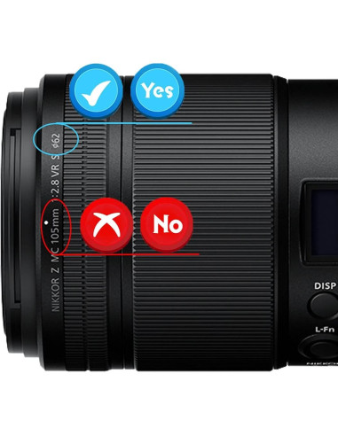 Tapa de lente 62mm para Nikon y Sony - 2 Pack