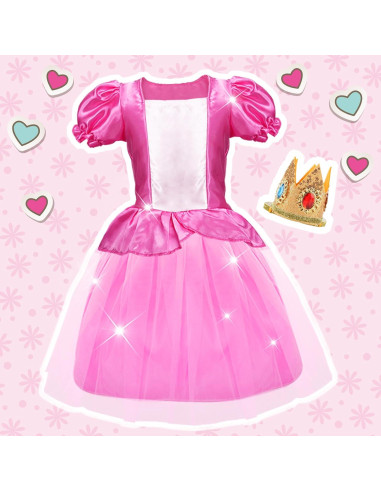 Vestidos de Princesa para Niñas Dulsaera - 4 Disfraces 3 a 8 Años