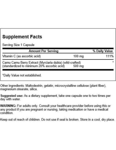 Cápsulas de Camu Camu Swanson 500 mg - 60 Unidades
