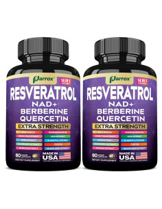 Suplemento Parrox 14-en-1 Resveratrol y Antioxidantes 120 Cápsulas