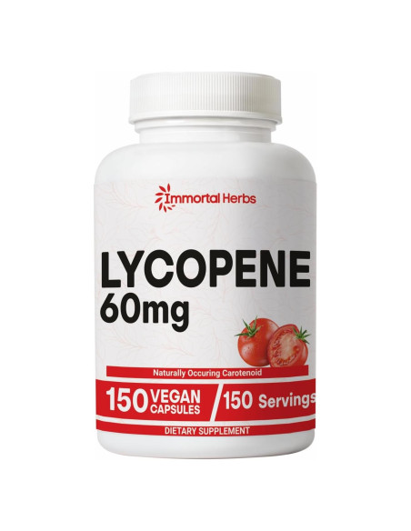 Suplemento de Licopeno Immortal Herbs 60mg 150 Cápsulas Veganas Suplemento de Licopeno Immortal Herbs 60mg 150 Cápsulas Veganas