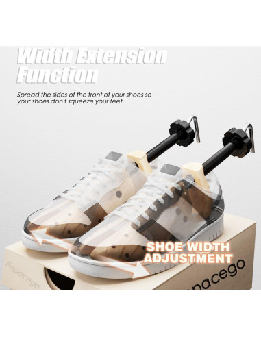 Estirador de Zapatos de Madera Repacego Ajustable Unisex